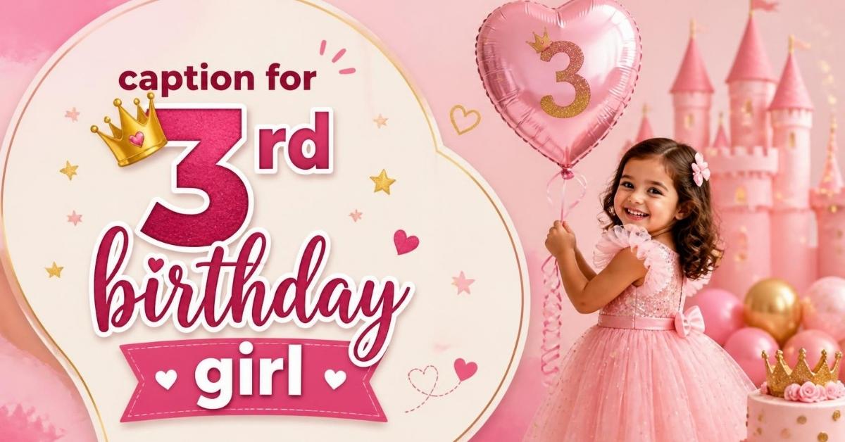 caption for 3rd birthday girl